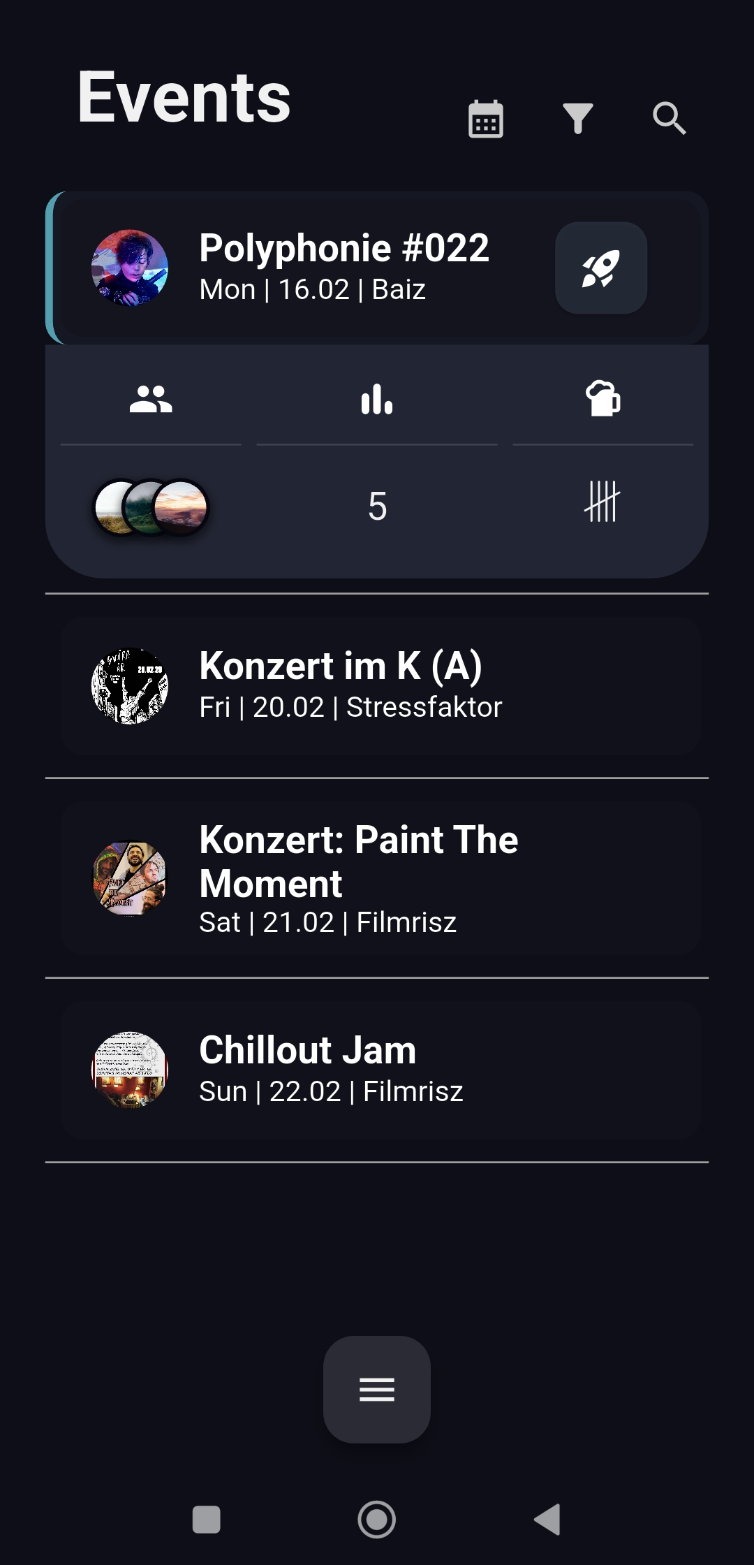 Eventonaut app screenshot 1